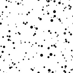 Little circles. Chaotic polka dot background. Abstract round seamless pattern. Dotted texture. Vector illustration. 