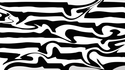 Abstract black and white stripped background. Glitch print. Vector illustration. 
