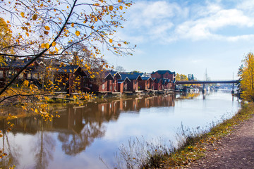 Fototapeta premium Porvoo city and Porvoonjoki river view, Finland