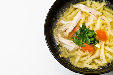 Bowl of chicken soup