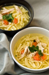 Bowl of chicken soup