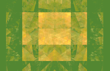 Green and yellow background.Fantasy pattern texture. Digital art. 3D rendering. Computer generated image.