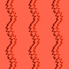 Seamless pattern background with multi-colored wavy lines.