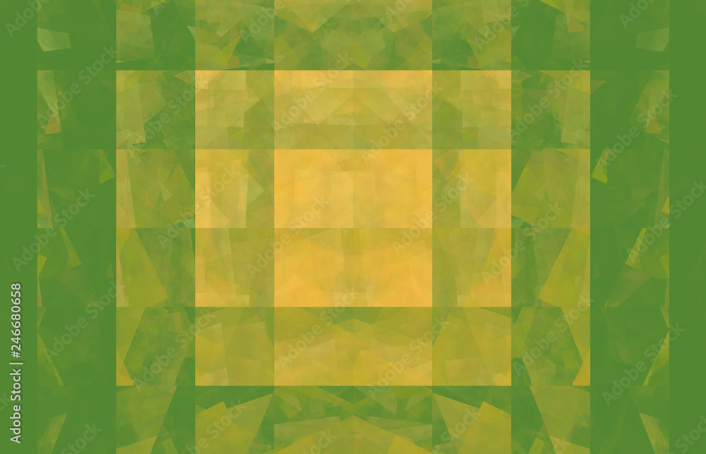 Poster green and yellow background.fantasy pattern texture. digital art. 3d rendering. computer generated i