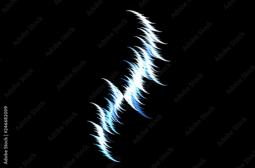 Poster blue white art background. fantasy pattern texture. digital art. 3d rendering. computer generated im