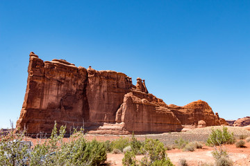 Fototapeta premium Long View of Courthouse Towers in Arches National Park
