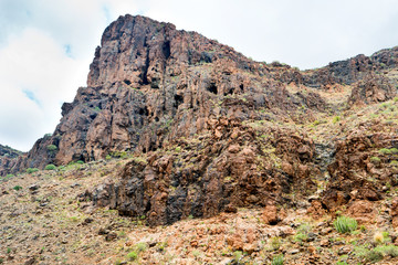 Fototapeta na wymiar Volcanic landscape with rocks