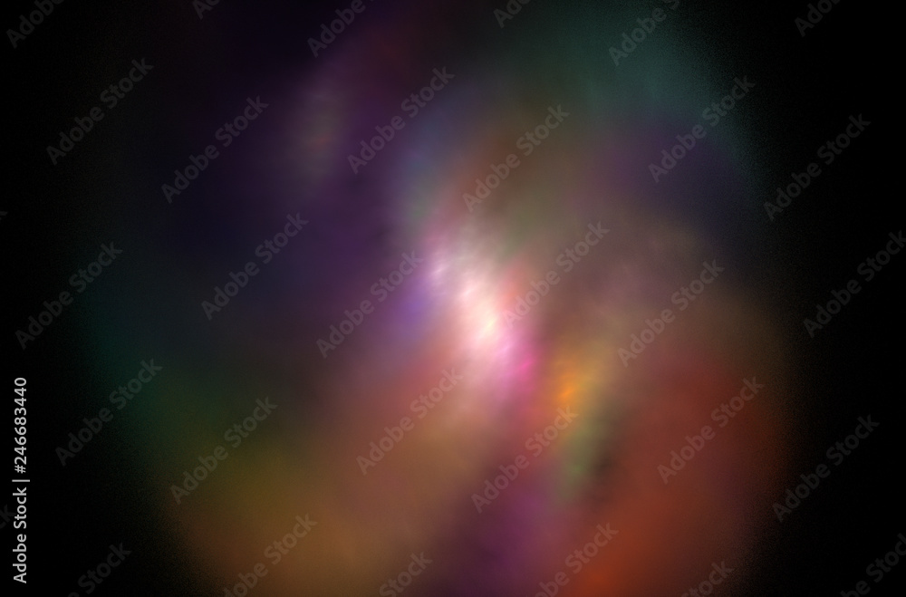 Poster yellow blue pink fractal background. fantasy fractal texture. digital art. 3d rendering. computer ge