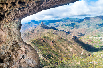 Mountain landscape view from above