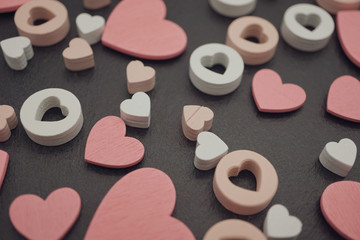 Valentine's day background with hearts. creative texture and love concept 