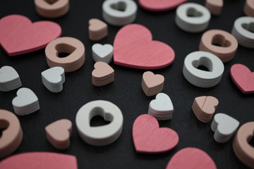 Valentine's day background with hearts. creative texture and love concept 