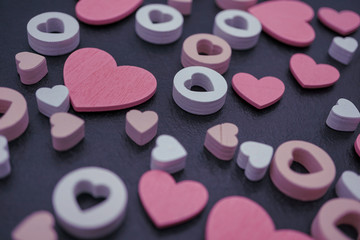 Obraz premium Valentine's day background with hearts. creative texture and love concept 