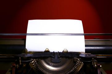 retro typewriter mockup