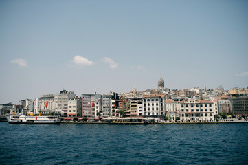 Fototapeta na wymiar View on the Istanbul from sea