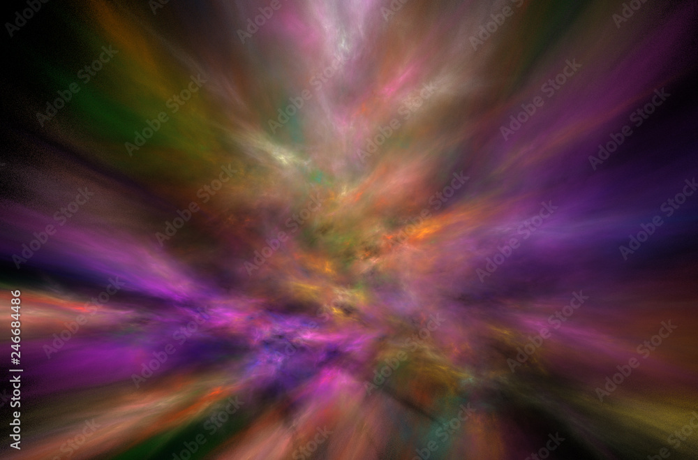 Poster yellow blue pink fractal background. fantasy fractal texture. digital art. 3d rendering. computer ge