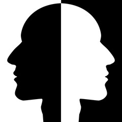 Silhouette-Black & White Contrasting Face