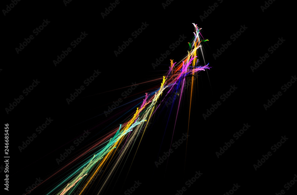 Poster yellow blue pink fractal background. fantasy fractal texture. digital art. 3d rendering. computer ge