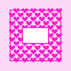 Heart background vector - seamless pattern - vector - black space for text