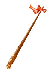 Easter whip on the white background