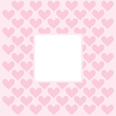 Heart background vector - seamless pattern - vector - black space for text