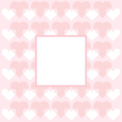 Heart background vector - seamless pattern - vector - black space for text