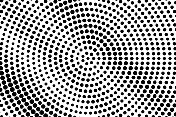 Black on white centered halftone texture. Oversized dotwork gradient. Dotted vector background