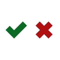 Fototapeta premium Check mark icons, cross and tick