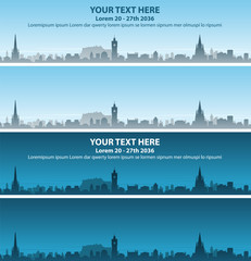 Naklejka premium Edinburgh Skyline Event Banner