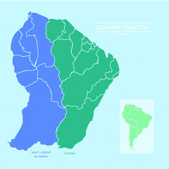 map of guayana francesa