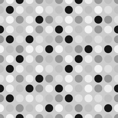 Flickering and hypnotic effect pattern. Vector seamless polka dot background