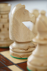 A knight on a chess board