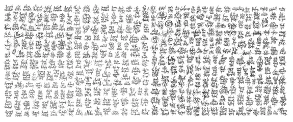 Foto op Plexiglas mega set van 400 handgeschreven inscripties motivatie en inspiratie positieve citaten © Kara-Kotsya