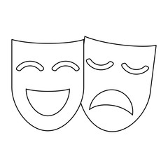 Mask theater mask black and white