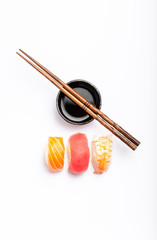 Fototapeta na wymiar Sushi on white background