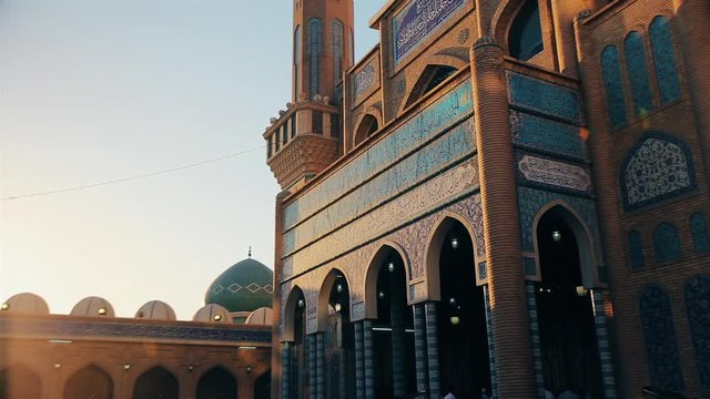 door of the mosque on the morning of Eid