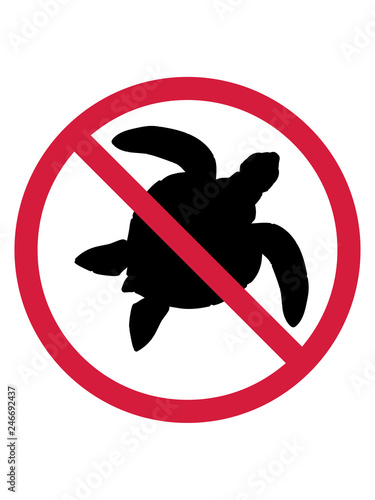 Schildkröte -Aluschild-Warnschild 