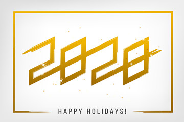 2020 happy new year abstract card