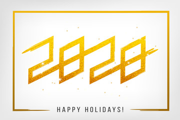 2020 logo text happy new year