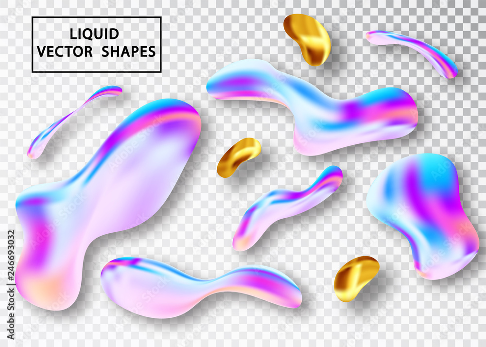 Poster fluid shape layout isolated template set. colorful abstract shapes. futuristic trendy dynamic elemen