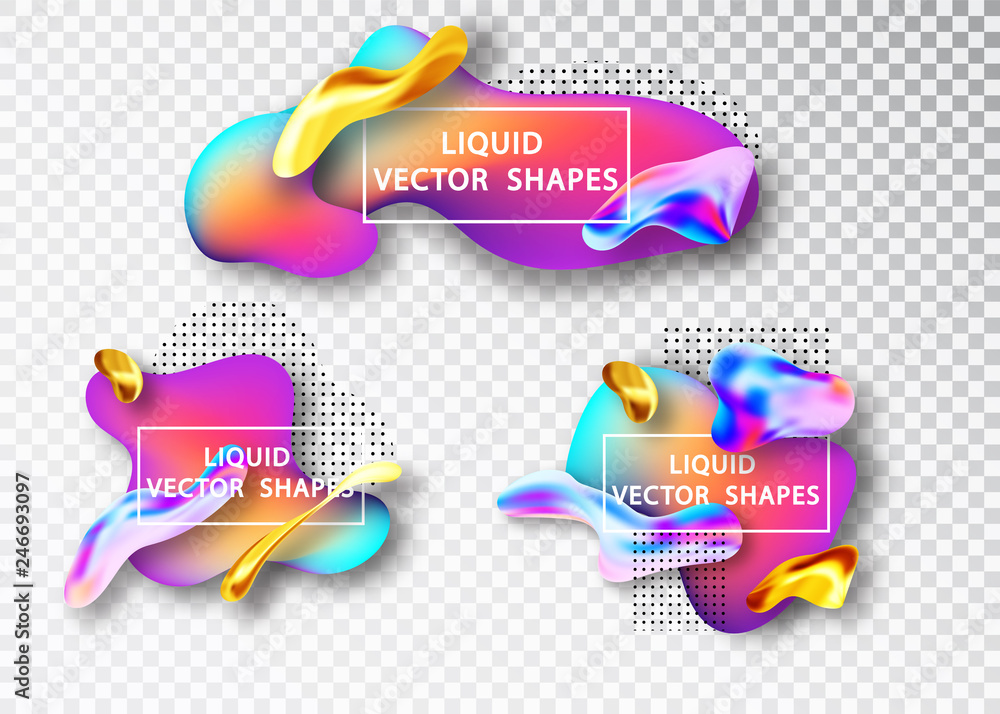 Poster fluid shape layout isolated template set. template for the design of a logo, flyer or presentation. 