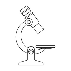 microscope scientific tool black and white