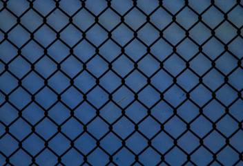 Fototapeta premium Old, rusty, chain-link fence.