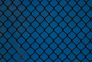 Fototapeta premium Old, rusty, chain-link fence.