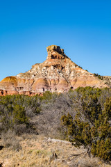 Fototapeta premium Rock formations and natural geologic layering at Palo Duro Canyon State Park near Amarillo, Texas