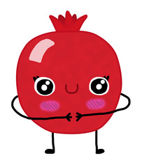 Kawaii pomegranate