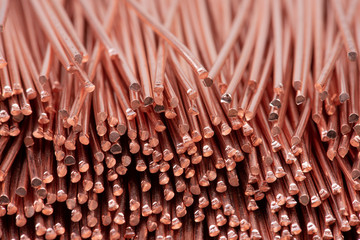Close-up pure copper wire
