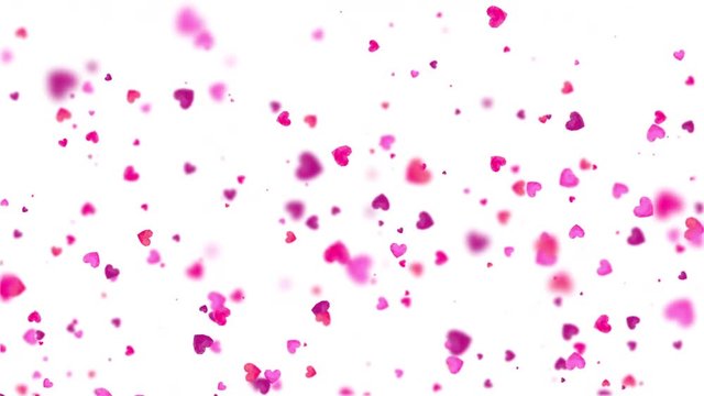 The Falling  Polygonal Heart Shapes Background Motion Graphics Featuring Valentine’s Day Animated Shapes and Particles. It Can Be Used in Wedding Videos, Presentations and VJ Loops and Screen Saver 