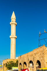 Obraz premium Mosque of the Sea in Sidon, Lebanon