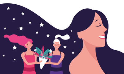 Happy women day card