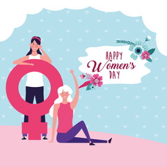 Happy women day card